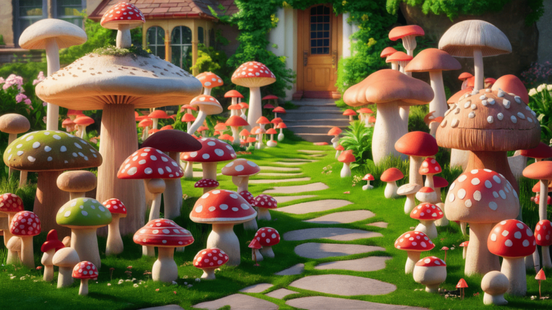 Creating Whimsy Mushroom Statues For Garden - Digital Valley